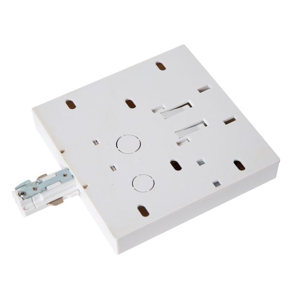 Lucide TRACK Einspeiser 1-Phasen Stromschienensystem Einzel/Doppelt Weiß 09950/02/31