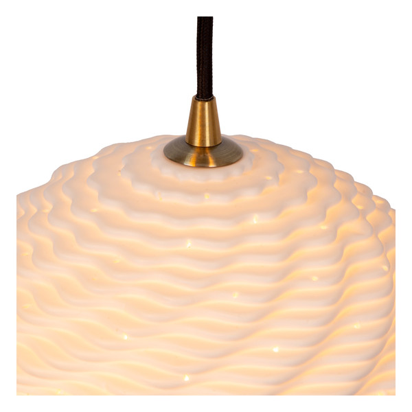 Lucide BINA MULTI PENDEL E27 Pendelleuchten 3-fach Retro Weiß 70-145,7cm 13451/03/31