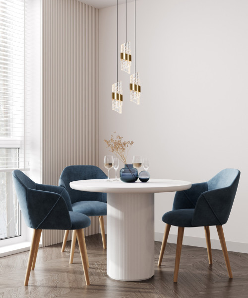 Lucide KLIGANDE LED Pendelleuchten 3-fach 8W dimmbar Warmweiss Modern Mattgold 70-150cm 13496/21/02