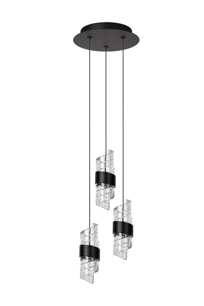 Lucide KLIGANDE LED Pendelleuchten 3-fach 8W dimmbar Warmweiss Modern Schwarz 70-150cm 13496/21/30