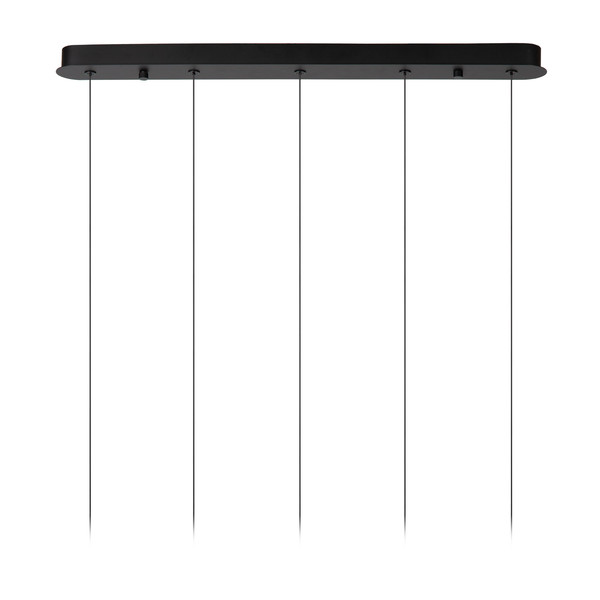 Lucide KLIGANDE LED Pendelleuchten 5-fach 7,8W dimmbar Warmweiss Modern Schwarz 70-150cm 13496/35/30