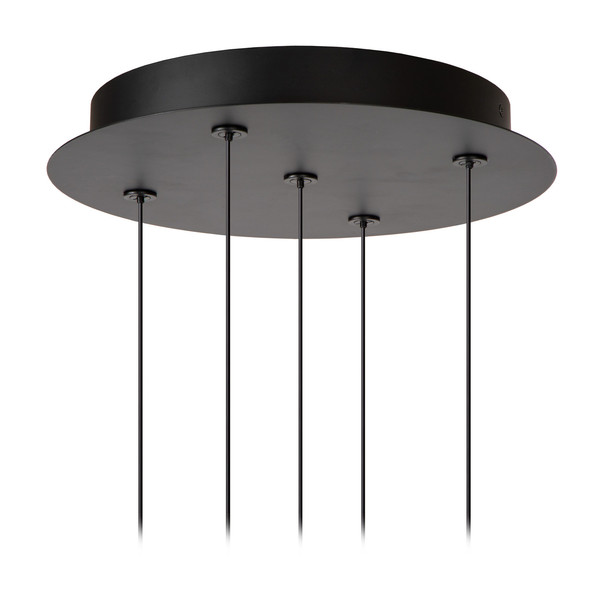 Lucide KLIGANDE LED Pendelleuchten 5-fach 8W dimmbar Warmweiss Modern Schwarz 70-150cm 13496/36/30