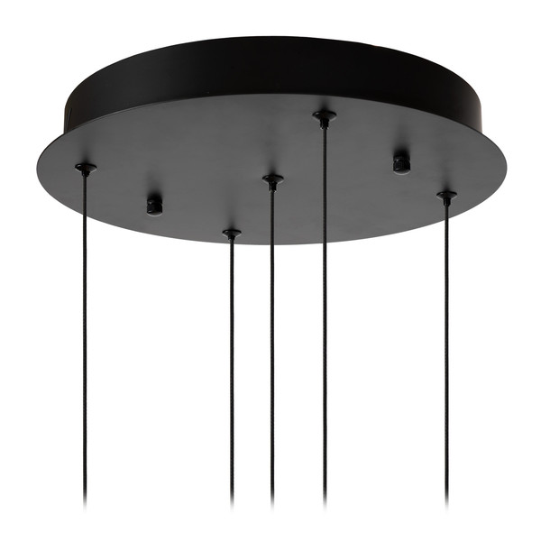 Lucide SENTUBAL LED Pendelleuchten 5-fach 5,2W dimmbar Warmweiss Modern Schwarz 70-150cm 13498/24/30