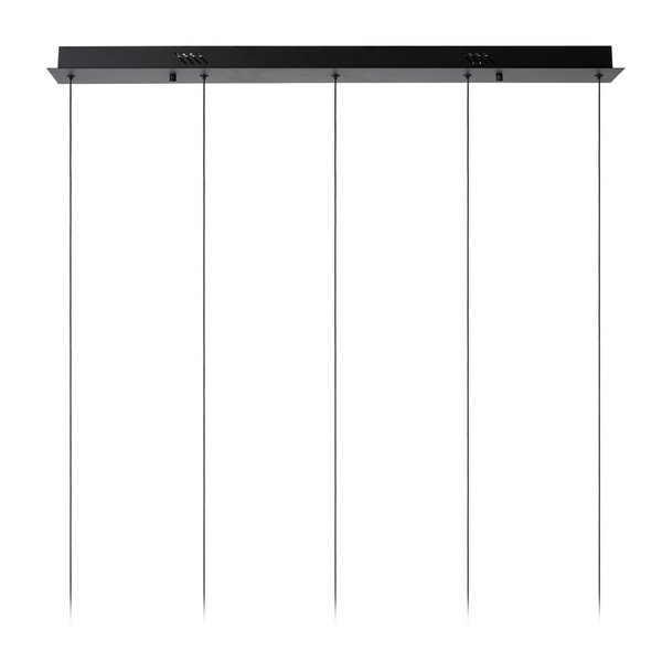 Lucide SENTUBAL LED Pendelleuchten 5-fach 5,3W dimmbar Warmweiss Modern Schwarz 70-150cm 13498/25/30