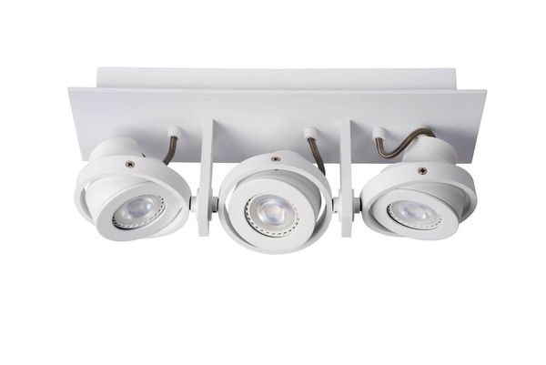 Lucide LANDA LED Deckenleuchte 3x GU10 Dim-to-warm 3x 5W dimmbar 360° drehbar Weiß 95Ra 17906/16/31
