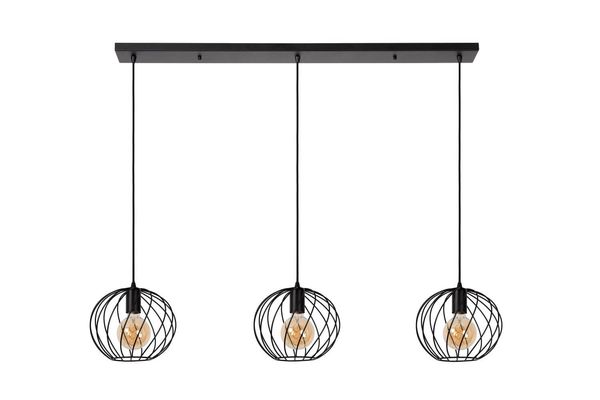 Lucide DANZA Pendelleuchte 3x E27 Schwarz 21428/03/30