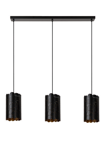 Lucide ALMELO E27 Pendelleuchten 3-fach Modern Schwarz 60-150cm 21434/03/30
