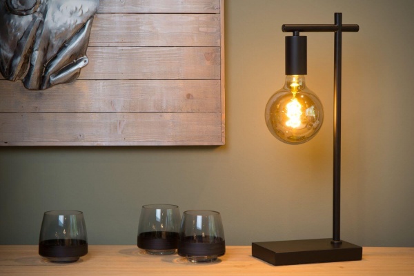 Lucide LEANNE Tischlampe E27 Schwarz 21521/01/30
