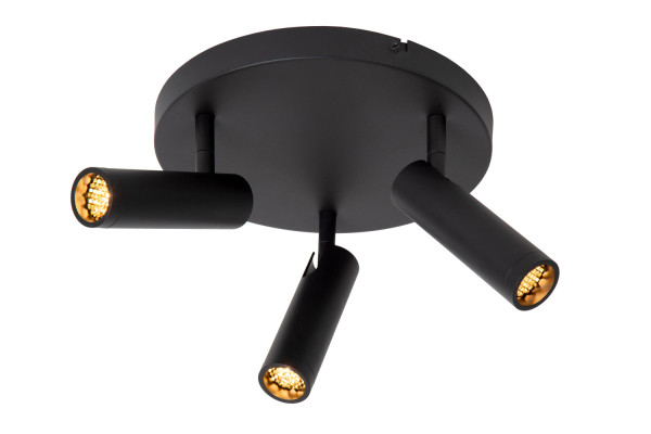 Lucide GRADO GU10 (MR11) Deckenstrahler 3-fach Modern Schwarz 22974/13/30
