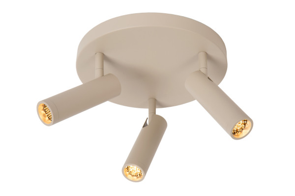 Lucide GRADO GU10 (MR11) Deckenstrahler 3-fach Modern Taupe 22974/13/41