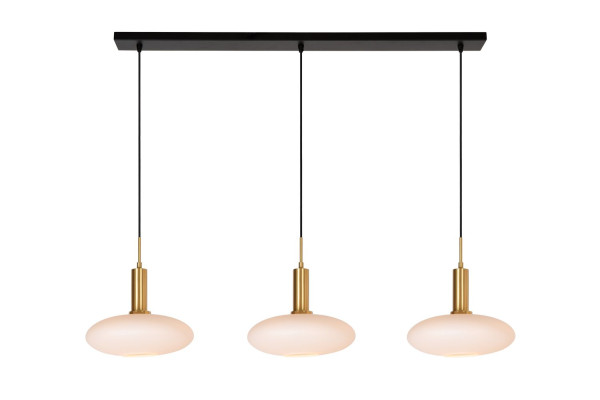 Lucide SINGALA Pendelleuchte 3x E27 Mattes Gold, Messing, Opal 25413/03/02