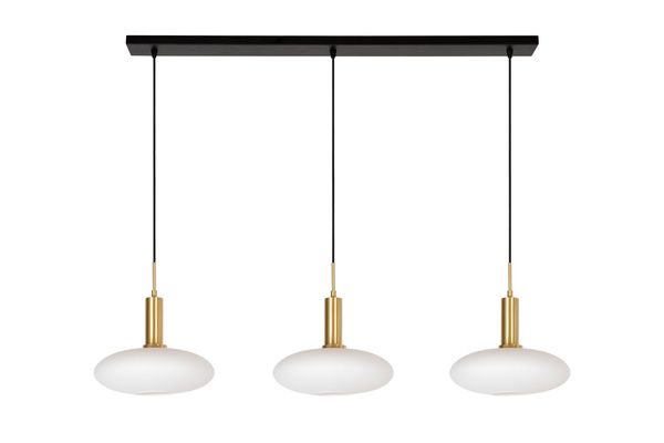 Lucide SINGALA Pendelleuchte 3x E27 Mattes Gold, Messing, Opal 25413/03/02