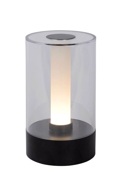 Lucide TRIBUN LED Tischlampe 3-Stufen-Dimmer 2,5W dimmbar Schwarz, Transparent 26501/03/30