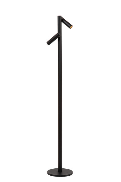 Lucide ANTRIM LED Stehlampe Mit Leselampe 2-fach 2,2W dimmbar IP54 Warmweiss Modern Schwarz 27703/04/30