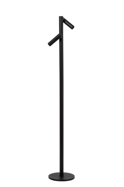 Lucide ANTRIM LED Stehlampe Mit Leselampe 2-fach 2,2W dimmbar IP54 Warmweiss Modern Schwarz 27703/04/30