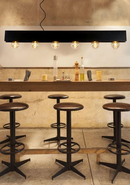 Lucide SURTUS Pendelleuchte 6x E27 Schwarz 30474/06/30