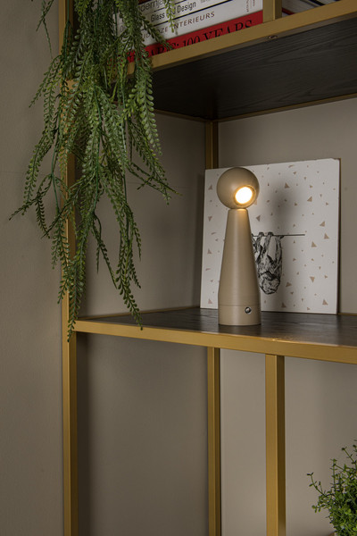 Lucide IPSOS LED Tischlampe 3W dimmbar Steuerbare Lichtfarbe Modern Taupe 33500/03/41