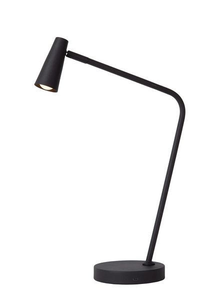 Lucide STIRLING LED Tischlampe 3-Stufen-Dimmer 3W dimmbar 360° drehbar Schwarz 36620/03/30