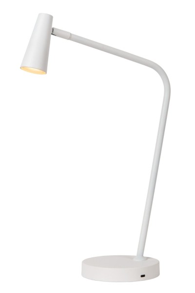 Lucide STIRLING LED Tischlampe 3-Stufen-Dimmer 3W dimmbar 360° drehbar Weiß 36620/03/31