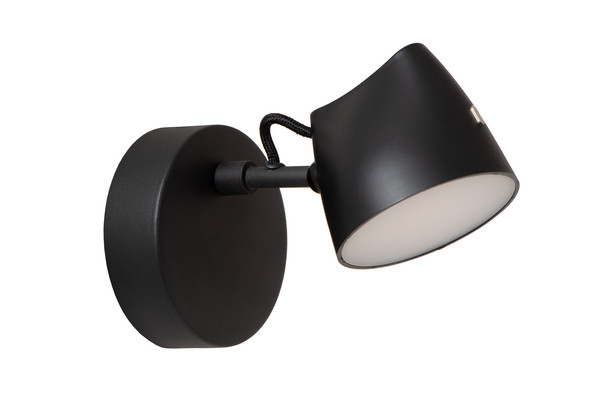 Lucide MILNE LED Wandleuchte 8W dimmbar Warmweiss Modern Schwarz 44216/08/30