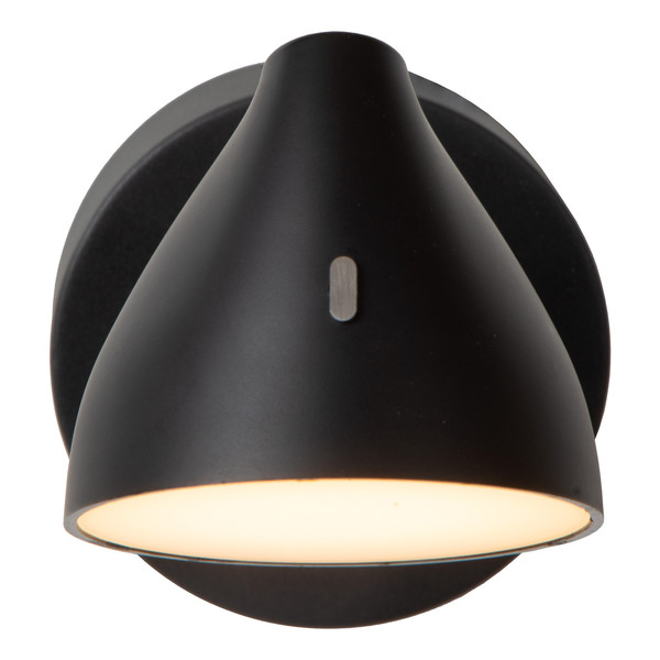 Lucide MILNE LED Wandleuchte 8W dimmbar Warmweiss Modern Schwarz 44216/08/30