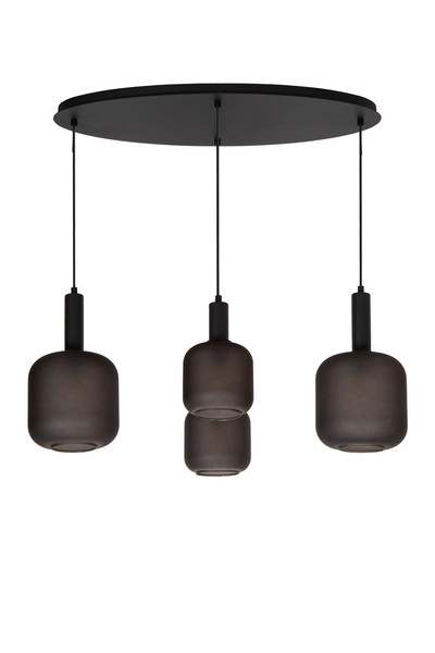 Lucide ELOISE MULTI PENDEL E27 Pendelleuchten 4-fach Modern Schwarz 70-150cm 45405/04/30