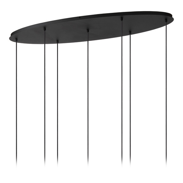 Lucide ELOISE MULTI PENDEL E27 Pendelleuchten 7-fach Modern Schwarz 70-150cm 45405/07/30