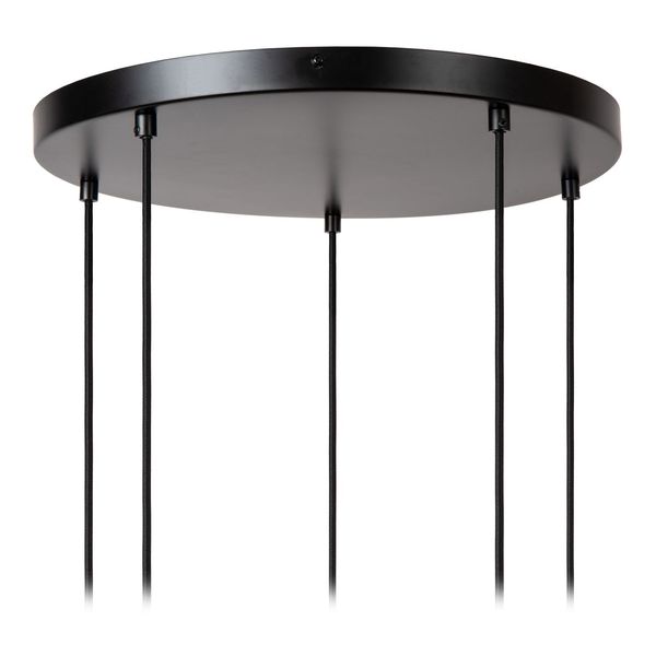 Lucide ILONA Pendelleuchte 5x E27 Schwarz, Multifärben 45408/15/99