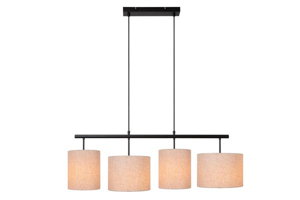 Lucide MAYA Pendelleuchte 4x E27 Beige, Schwarz 45409/04/38