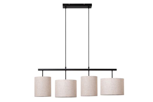 Lucide MAYA Pendelleuchte 4x E27 Beige, Schwarz 45409/04/38