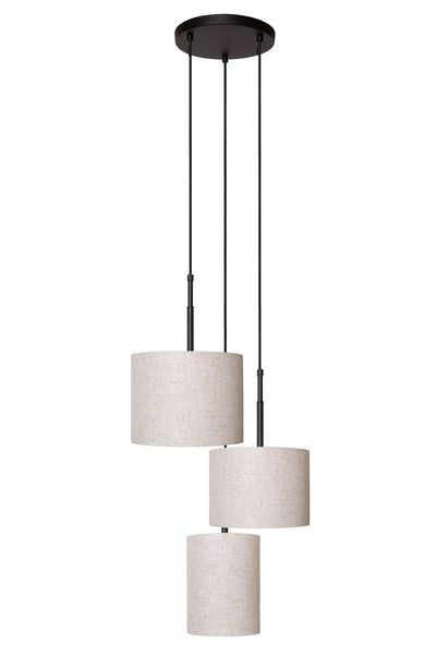 Lucide MAYA Pendelleuchte 3x E27 Beige, Schwarz 45409/13/38