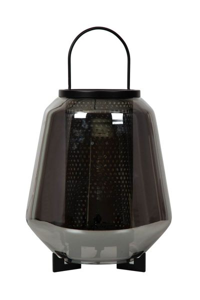 Lucide SISKA Tischlampe E27 Rauchfarbe Grau, Schwarz 45503/01/65