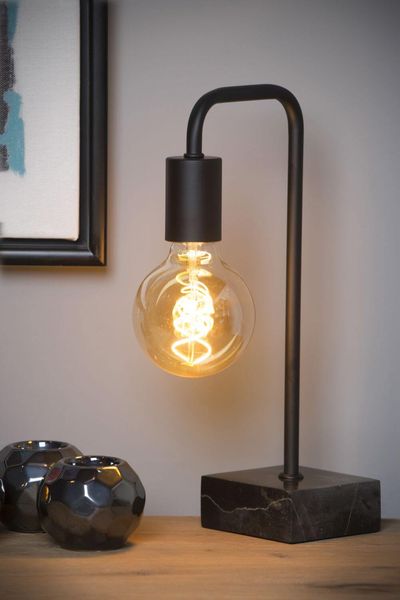 Lucide LORIN Tischlampe E27 Schwarz 45565/01/30