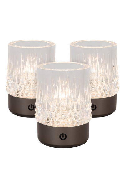Lucide LILI LED Tischlampe 3W dimmbar Steuerbare Lichtfarbe Modern Schwarzchrom 46520/03/08