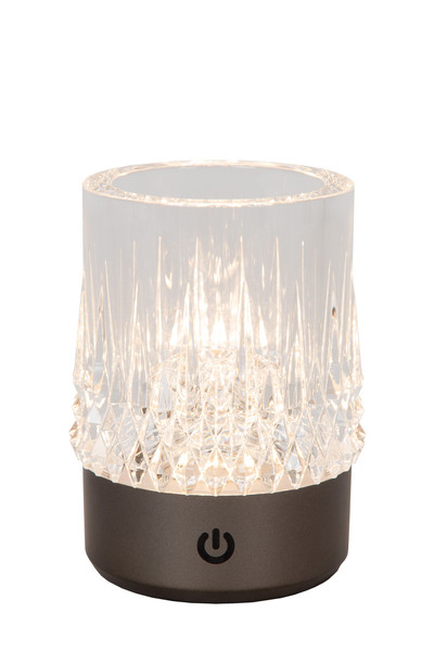 Lucide LILI LED Tischlampe 3W dimmbar Steuerbare Lichtfarbe Modern Schwarzchrom 46520/03/08
