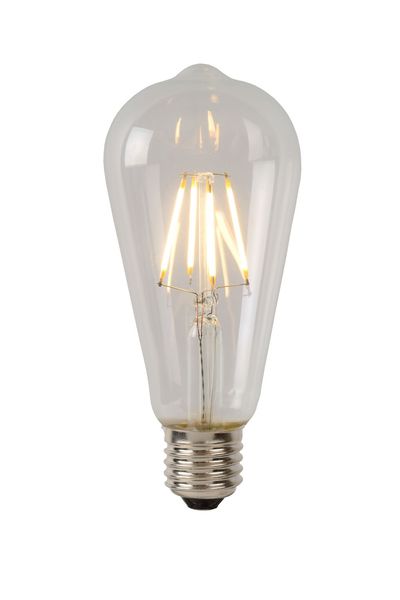Lucide ST64 Class A LED Filament Lampe E27 7W Transparent 49084/07/60