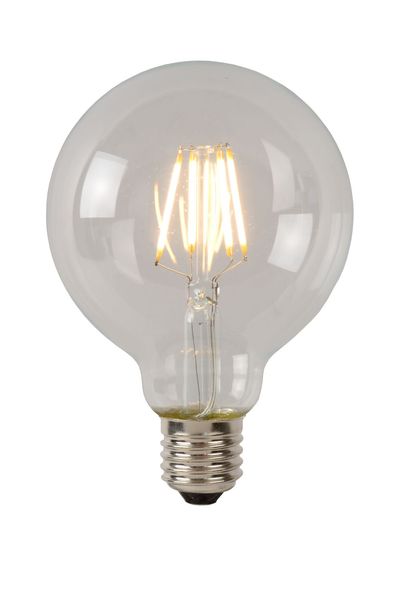 Lucide G80 Class B LED Filament Lampe E27 7W dimmbar Transparent 49086/07/60