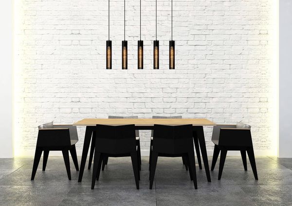 Lucide LIONEL Pendelleuchte 5x E27 Schwarz 73406/05/30