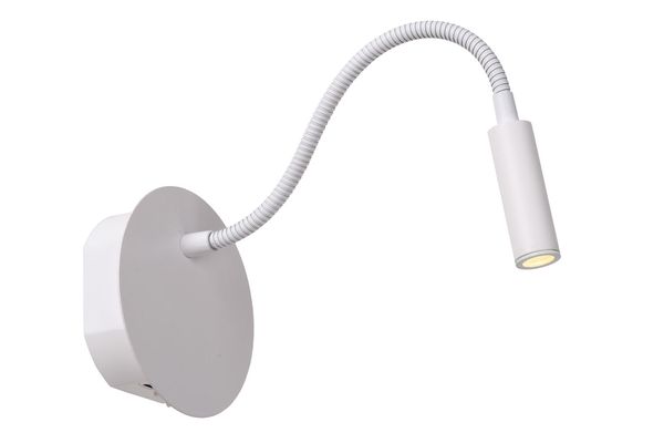 Lucide JOLIJN LED Wandleuchte 2W mit flexiblem Lesearm Weiß 77289/03/31