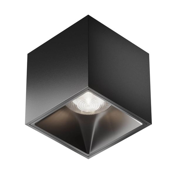 Maytoni Alfa LED Deckenleuchte, Deckenlampe 12W dimmbar Schwarz 90Ra 7x7cm Neutralweiss