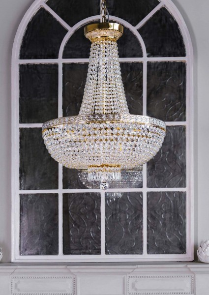 Maytoni Bella Kronleuchter, Hängeleuchte 8x E14 Gold