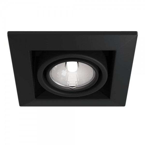 Maytoni Metal Modern Downlight, Einbauleuchte GU10 Schwarz schwenkbar, drehbar