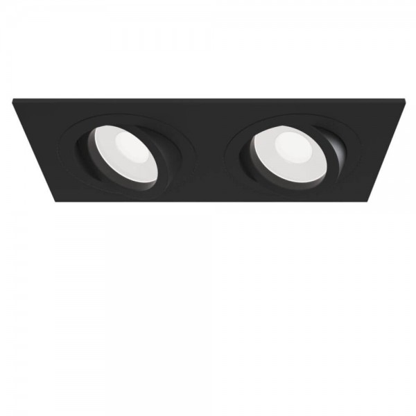 Maytoni Atom Downlight, Einbauleuchte 2x GU10 Schwarz 2-fach