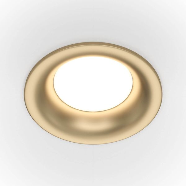 Maytoni Slim Downlight, Einbauleuchte GU10 Matt-Gold Ø8,5mm