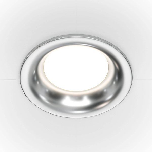 Maytoni Slim Downlight, Einbauleuchte GU10 Silber-Farbe Ø8,5mm