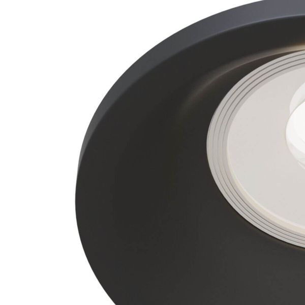 Maytoni Slim Downlight, Einbauleuchte GU10 Schwarz Ø85mm
