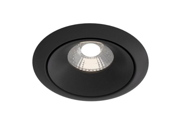 Maytoni Yin LED Downlight, Einbauleuchte 12W Schwarz Warmweiss Ø98mm