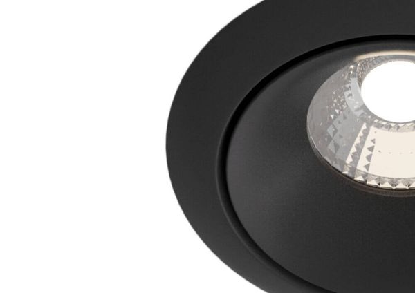 Maytoni Yin LED Downlight, Einbauleuchte 12W Schwarz Warmweiss Ø98mm