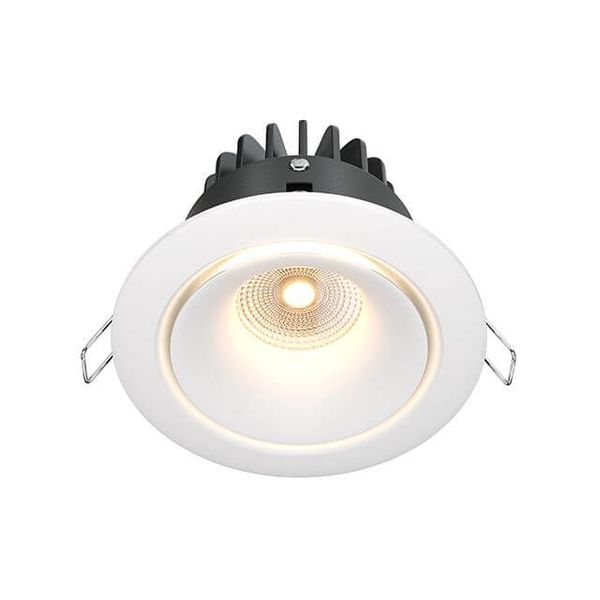 Maytoni Yin LED Downlight, Einbauleuchte 12W dimmbar Weiss 90Ra Ø9,8mm Warmweiss