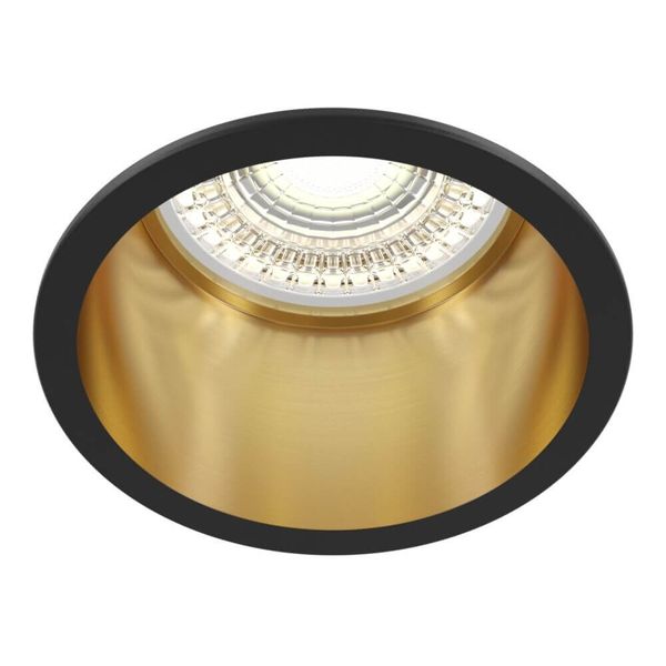 Maytoni Reif Downlight, Einbauleuchte GU10 Schwarz, Gold Ø68mm